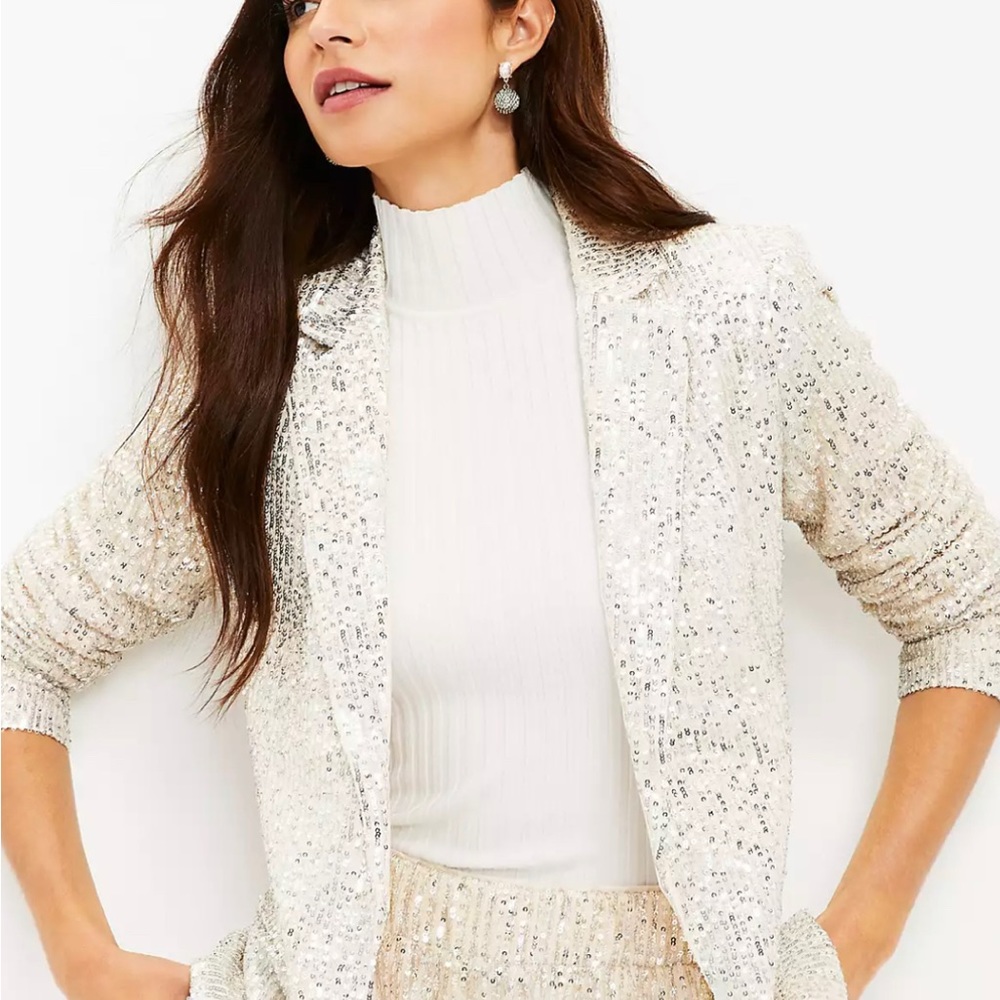 NWT Loft Sequin Blazer, Size 6